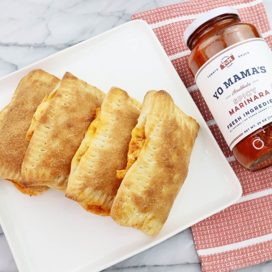 Spicy Marinara Pizza Pockets – Yo Mama's Foods
