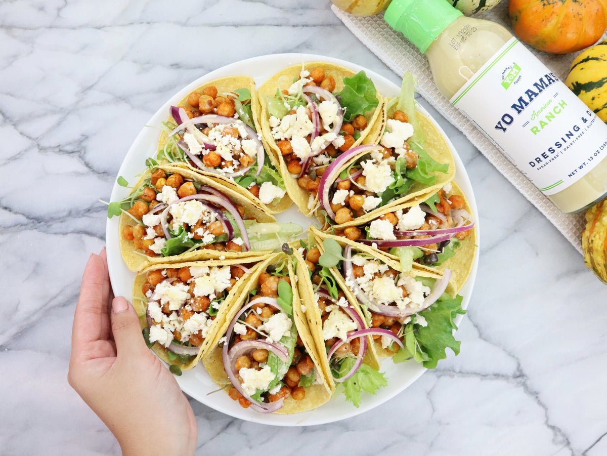 Buffalo Ranch Chickpea Tacos – Yo Mama's Foods