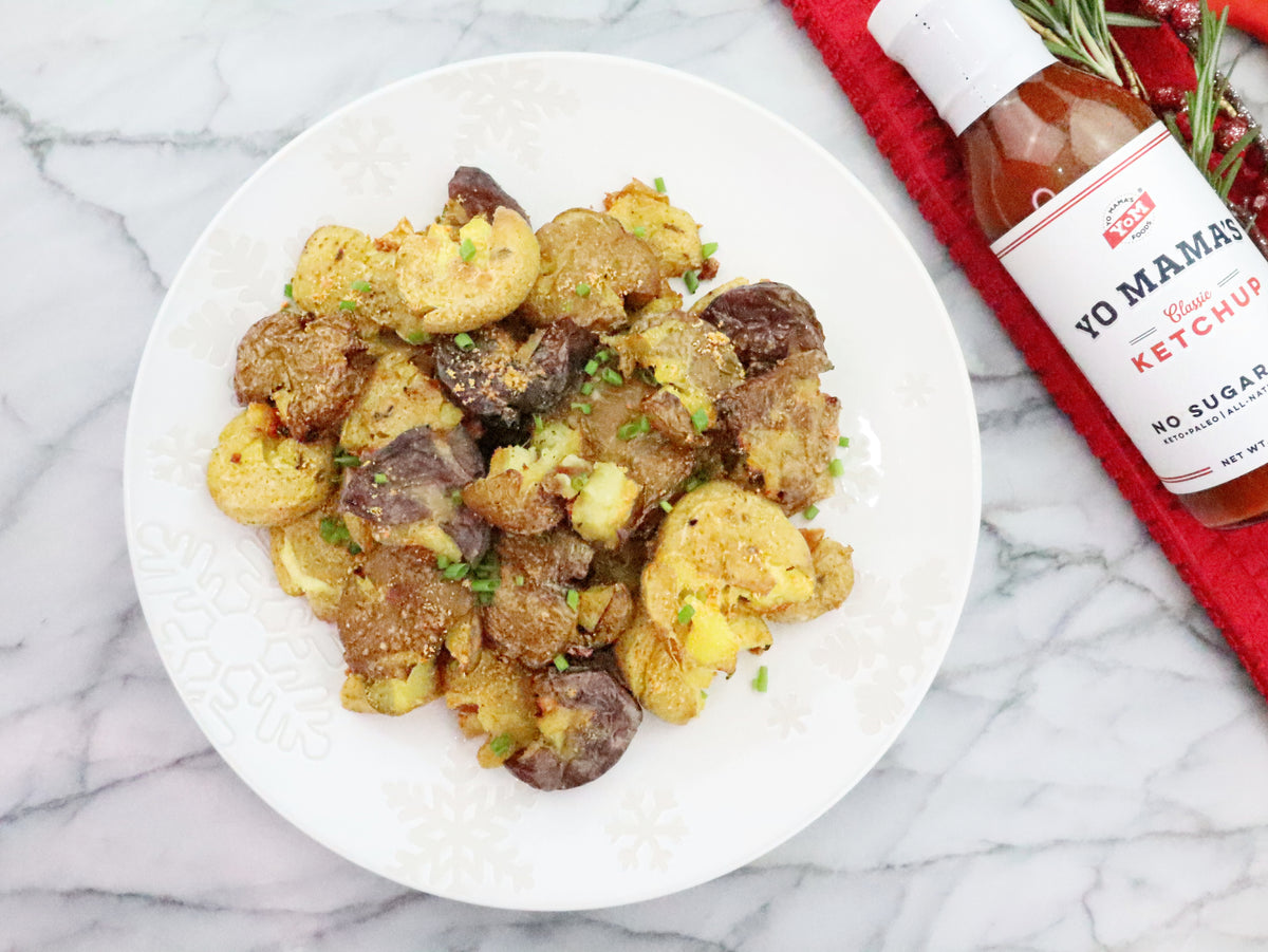 Smashed Potatoes – Yo Mama's Foods