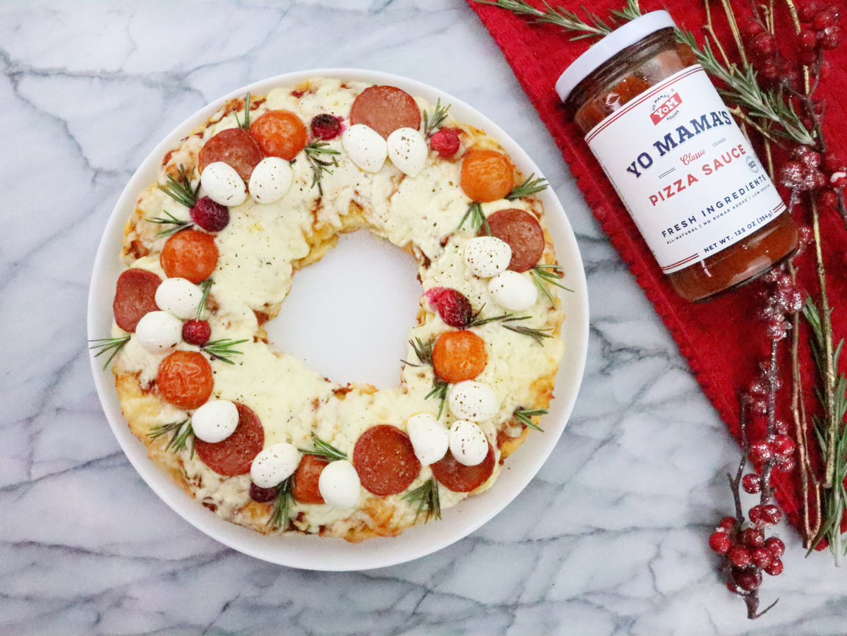 Holiday Pizza Wreath – Yo Mama's Foods
