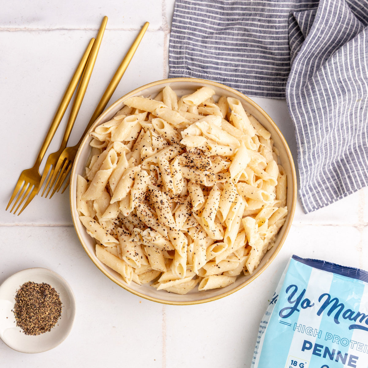 Penne Cacio e Pepe &ndash; Yo Mama's Foods