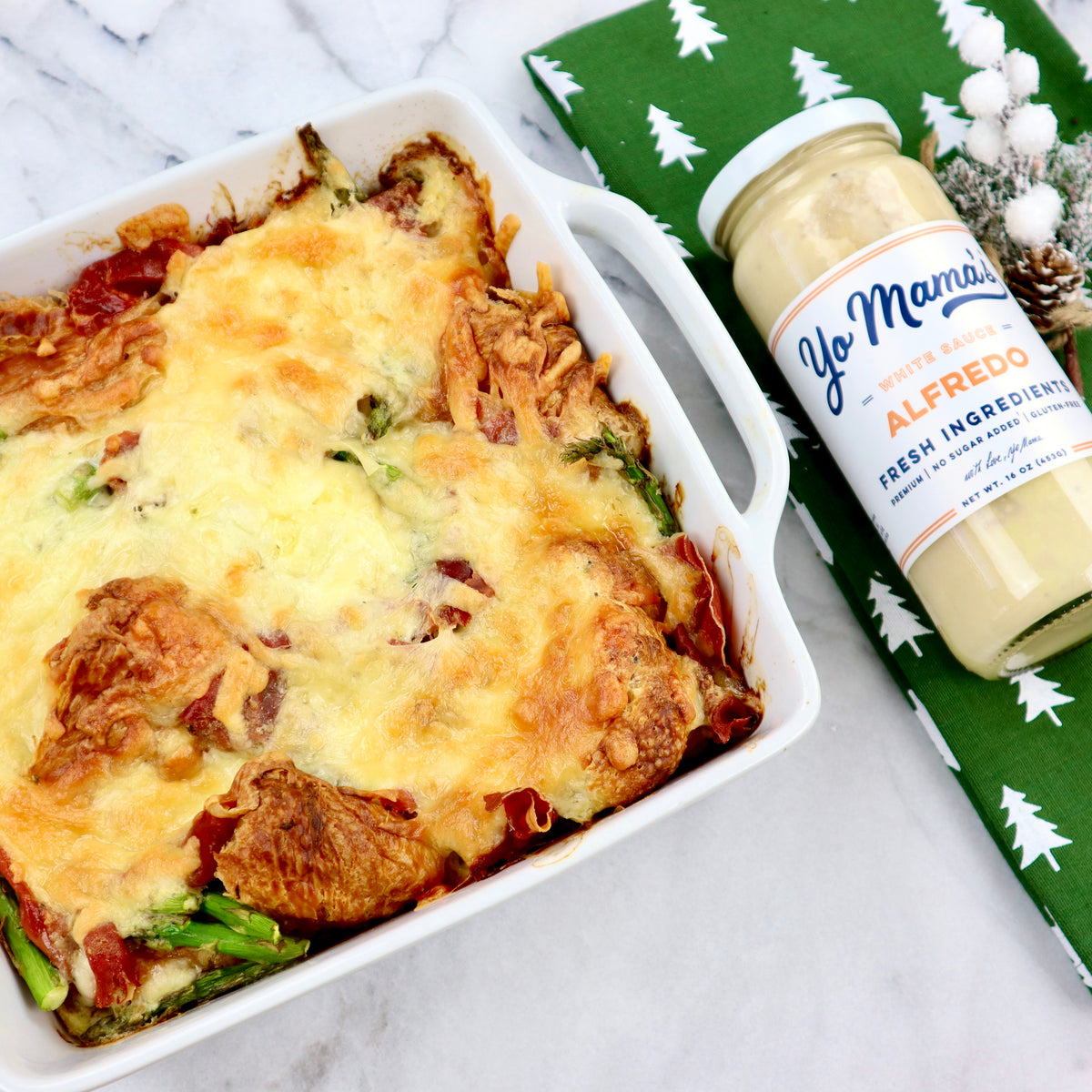 Alfredo Croissant Bake – Yo Mama's Foods