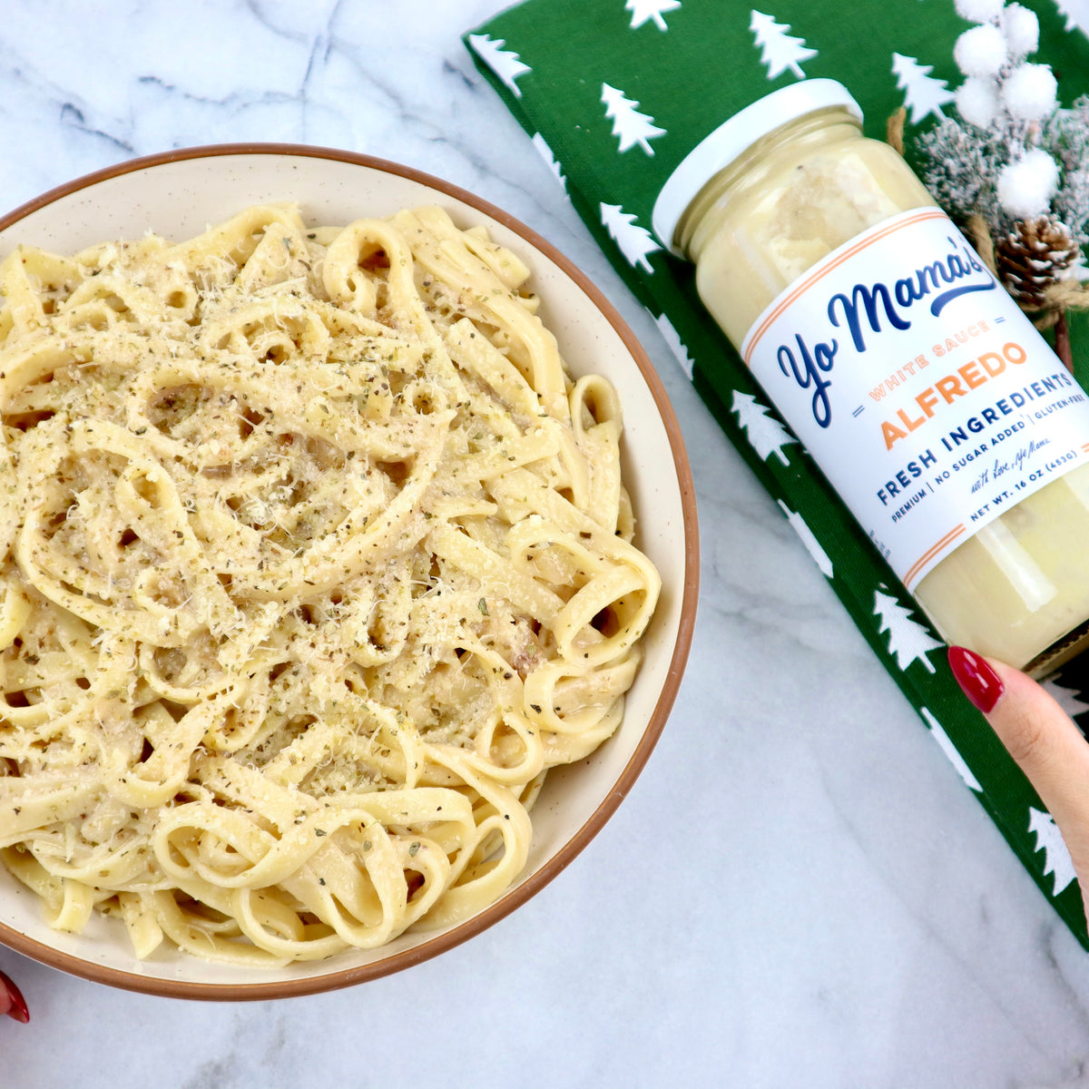 Classic Fettucine Alfredo – Yo Mama's Foods