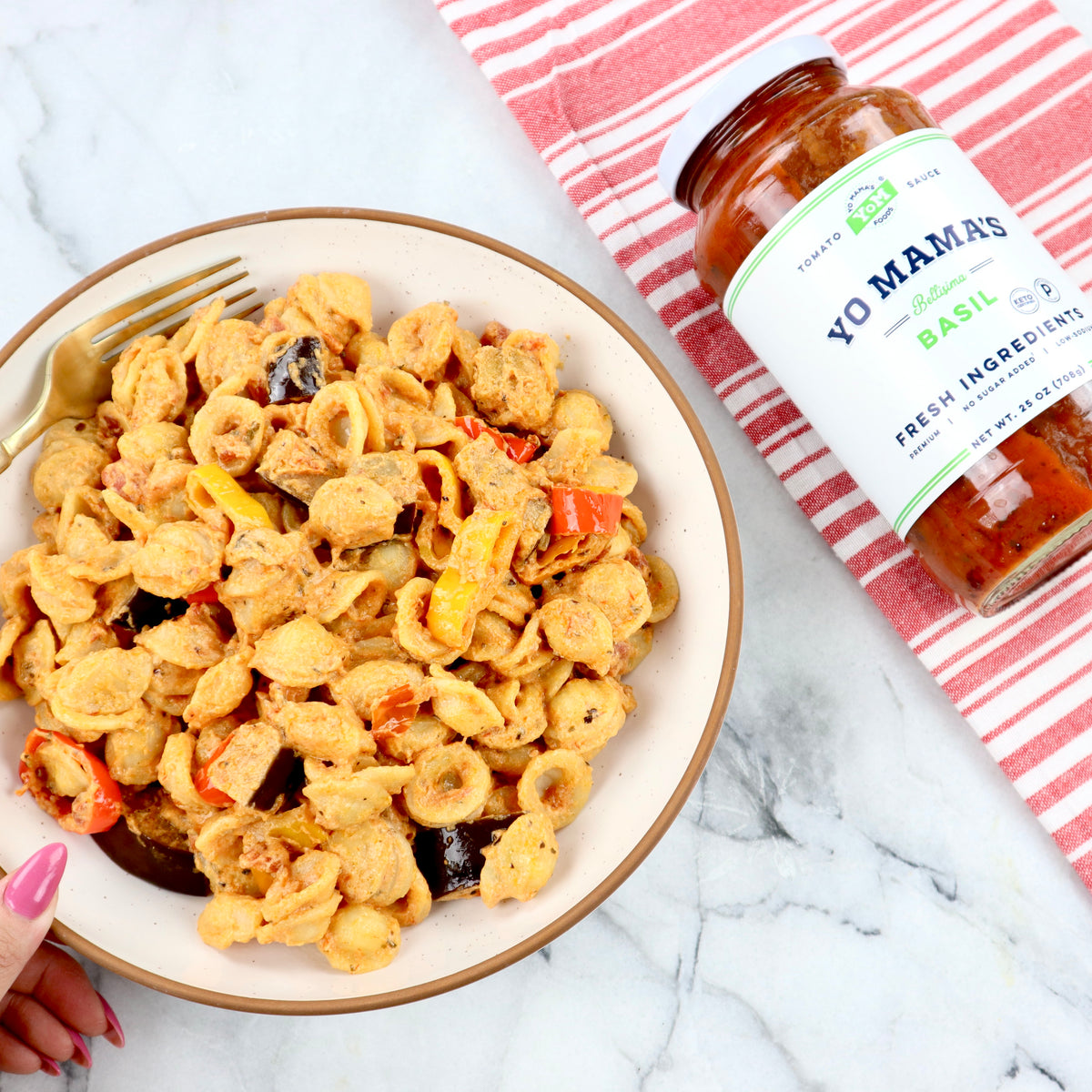 Goat Cheese Pasta Bake – Yo Mama's Foods