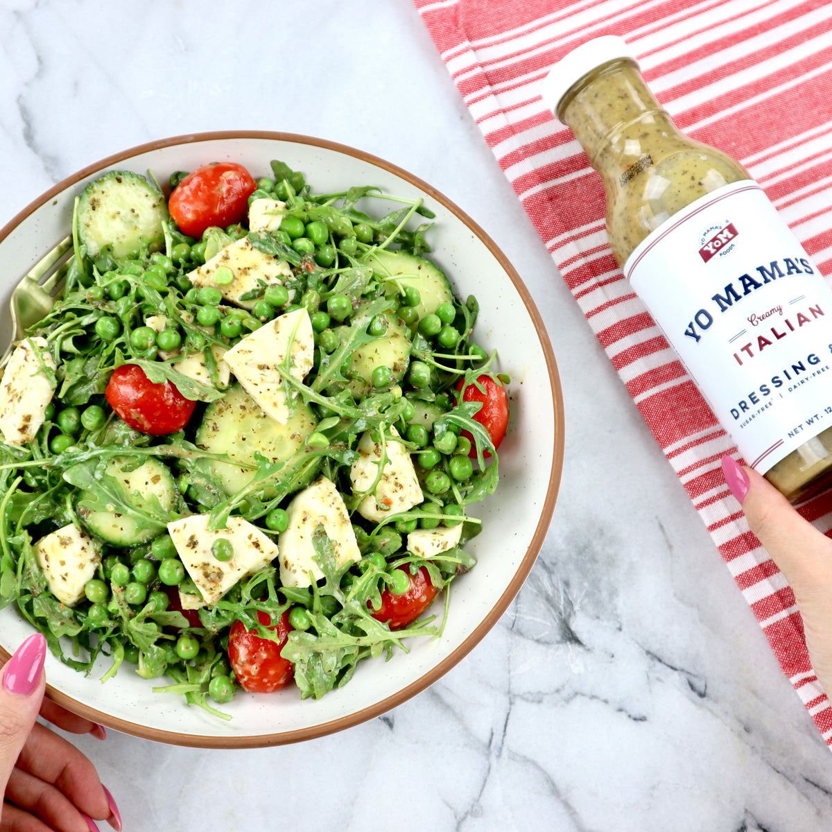 Arugula Pea Salad – Yo Mama's Foods