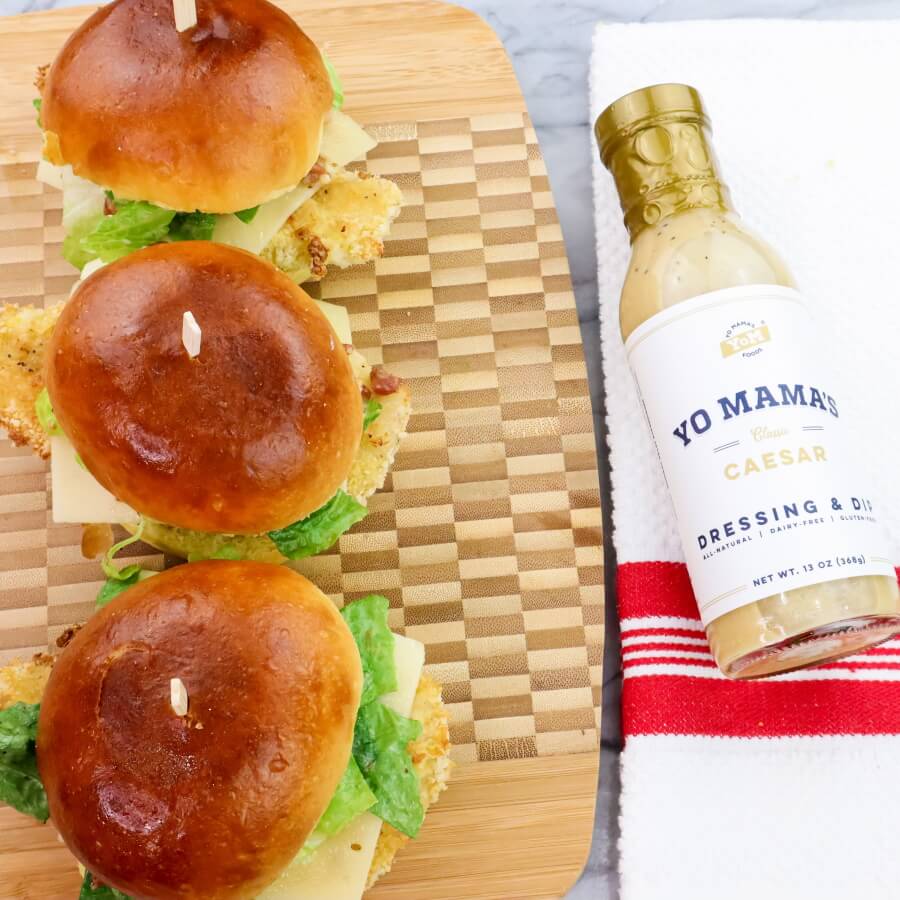 Chicken Caesar Burgers – Yo Mama's Foods